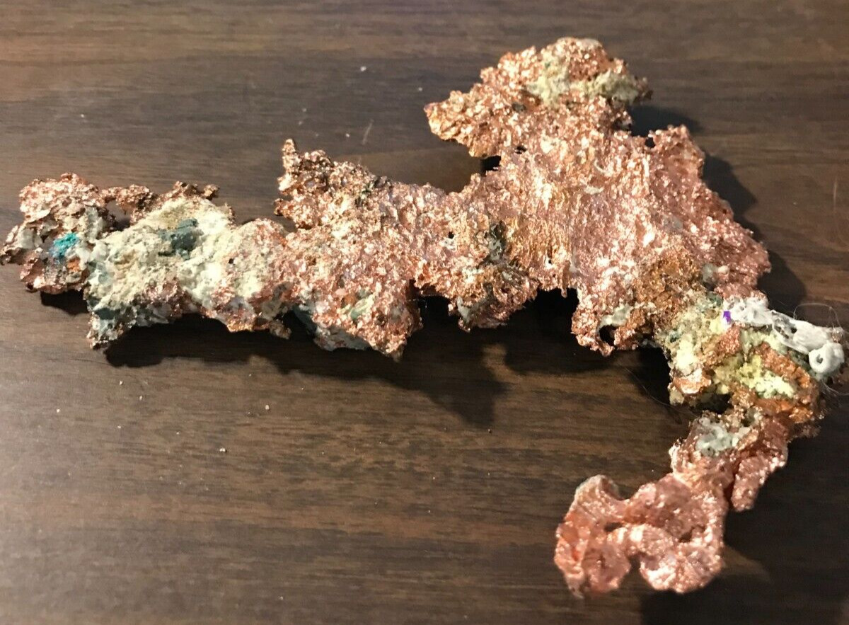 #12   Michigan Native copper 168  grams Houghton Keweenaw copper mine Calumet