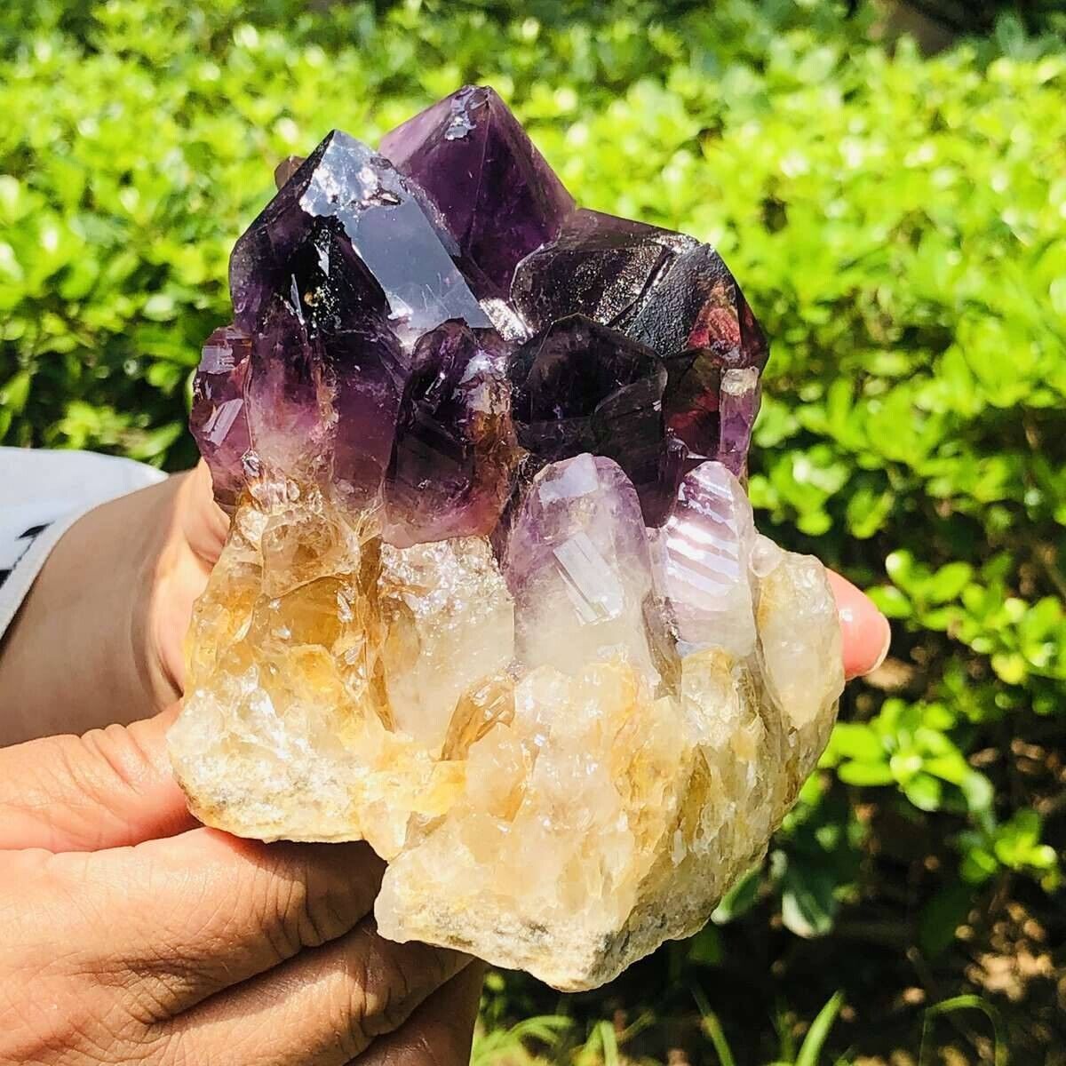 810g HUGE Natural Purple Quartz Crystal Cluster Rough Specimen Healing 337