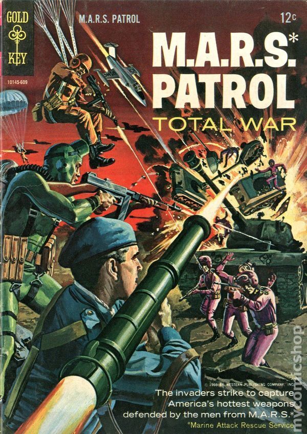 Mars Patrol Total War #3 VG 1966 Stock Image Low Grade