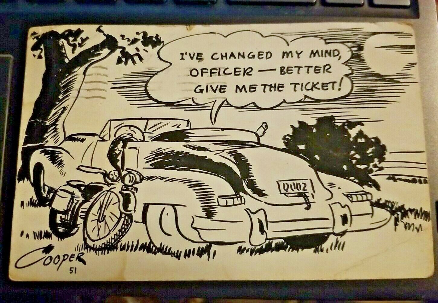 1953 Risque Comic Postcard \