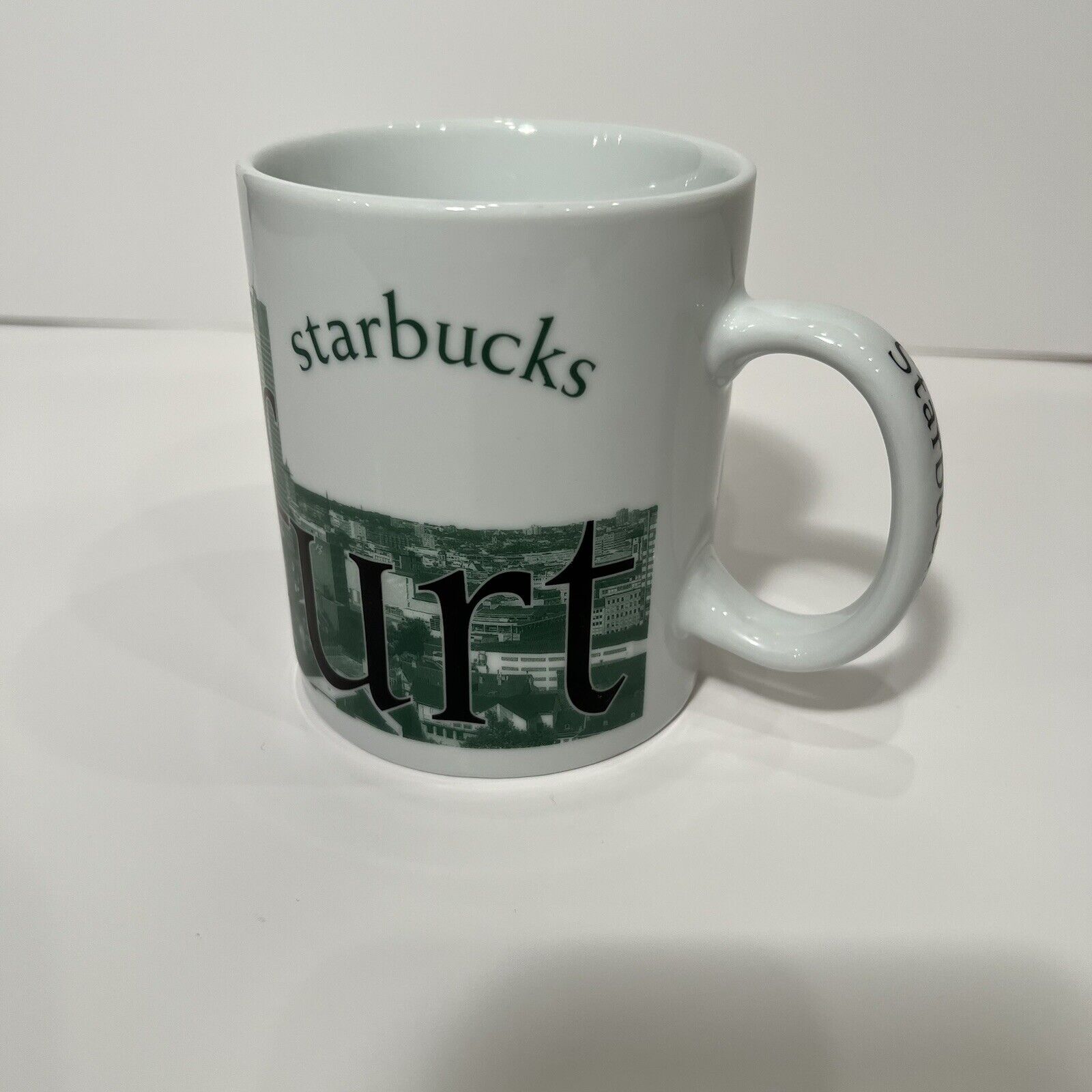 Starbucks Coffee Cup Frankfurt City Mug Collector Series 18 Oz Germany Green