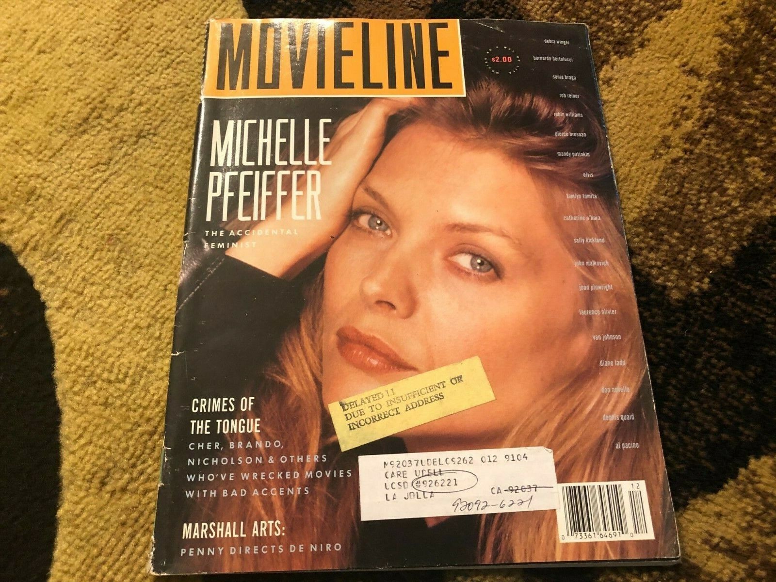 DEC 1990 MOVIELINE movie magazine MICHELLE PFEIFFER