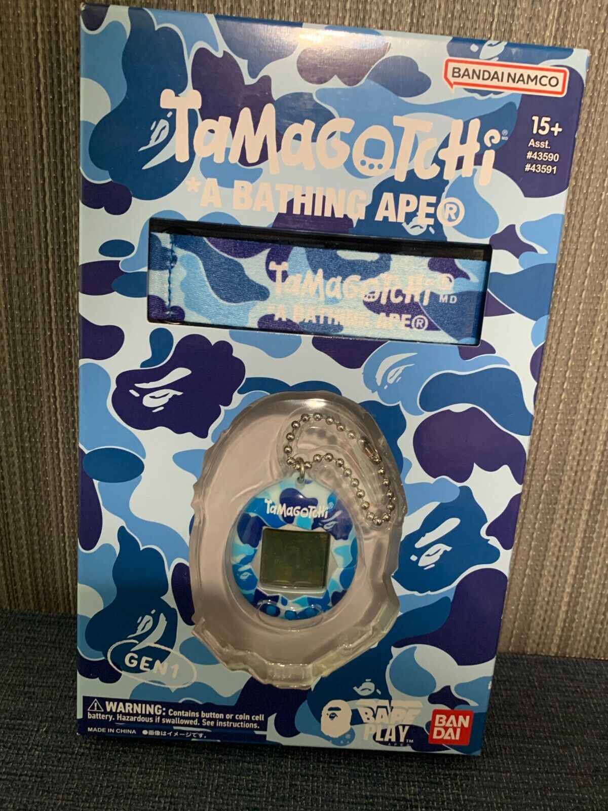 Tamagotchi BAPE A Bathing Ape   Bandai   comes with lanyard  Blue