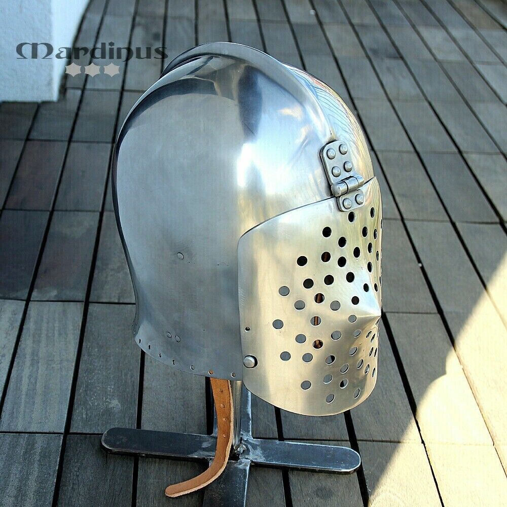 HMB 2.5MM Hardened Tempered Steel Medieval Battle Bascinet Only Helmet