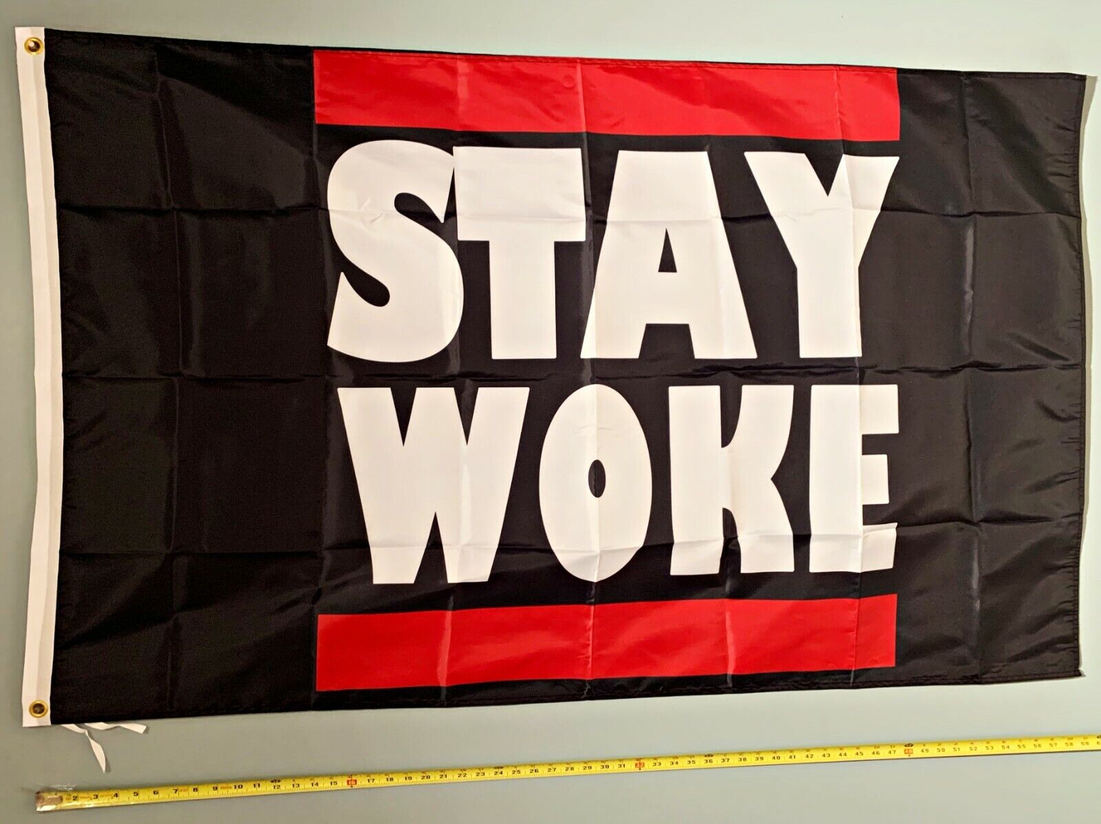 Stay Woke Flag  USA SELLER End Racism Liberal LGBTQ BLM Fist Sign 3x5\'