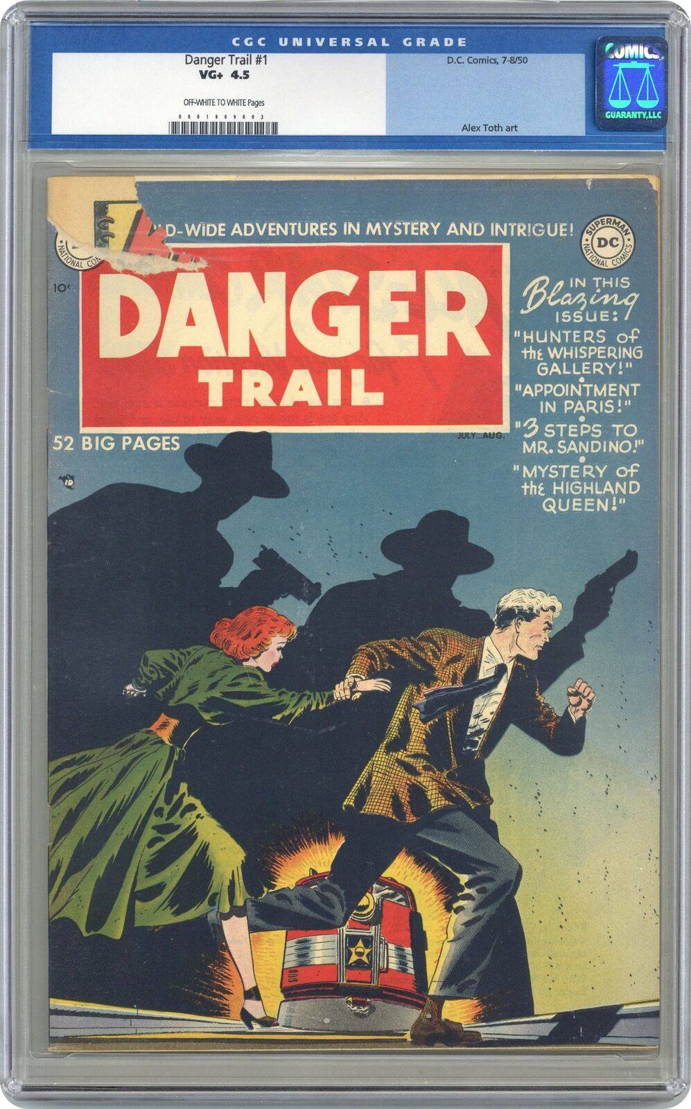 Danger Trail #1 CGC 4.5 1950 0001909003