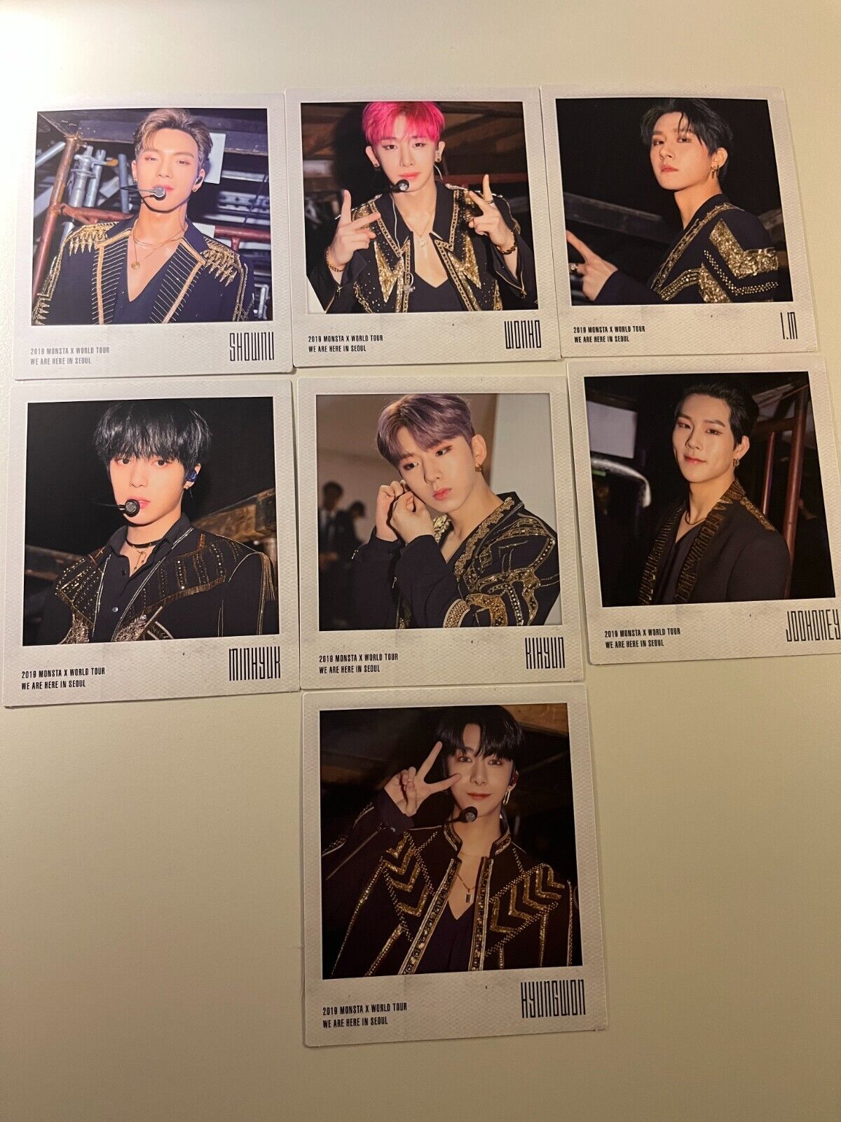 MONSTA X Official Polaroid 2019 World Tour We are Here Kpop Genuine - 8 CHOOSE