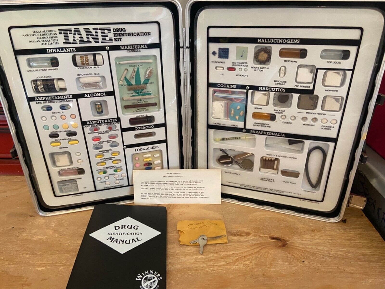 Vintage Drug Identification Briefcase 