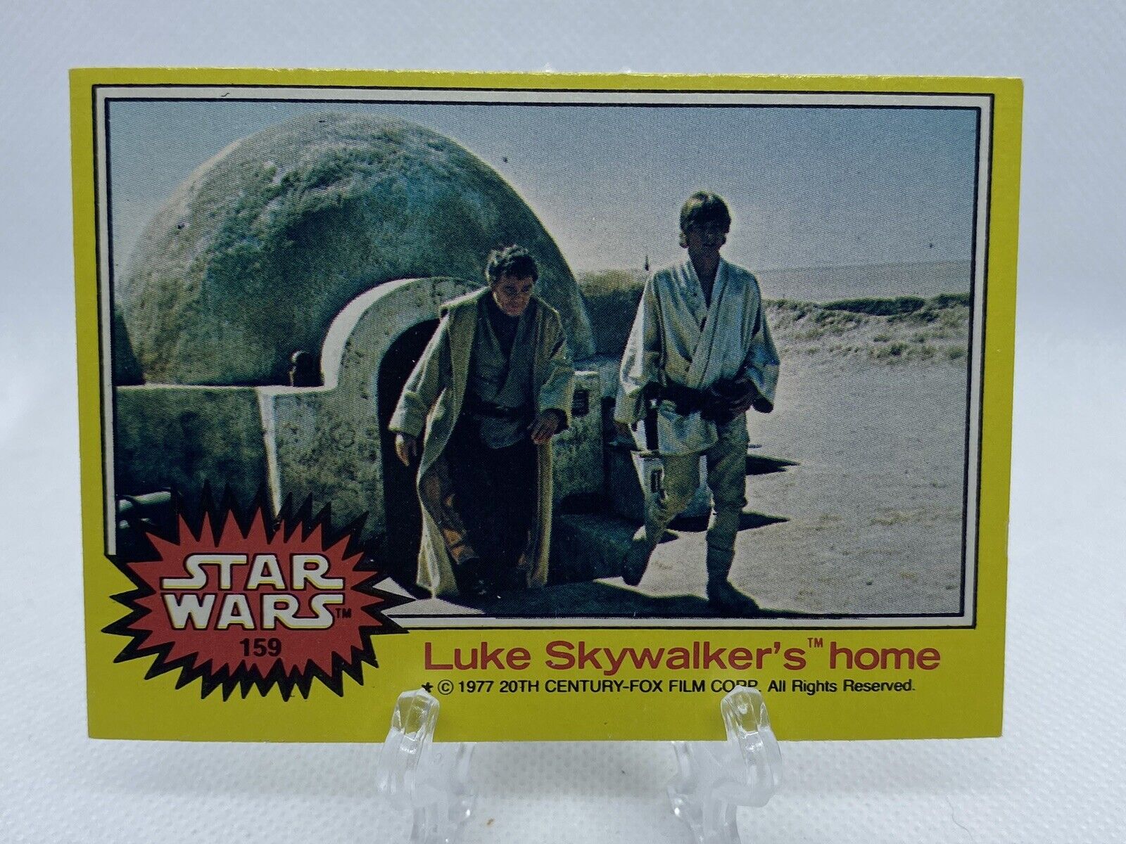 1977 Topps Star Wars Yellow #159 Luke Skywalker\'s Home Mark Hamill