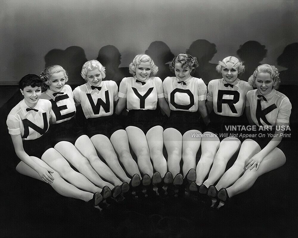 Vintage New York Chorus Girls Photo - 1930s Busby Burkeley Movie Showgirls NYC