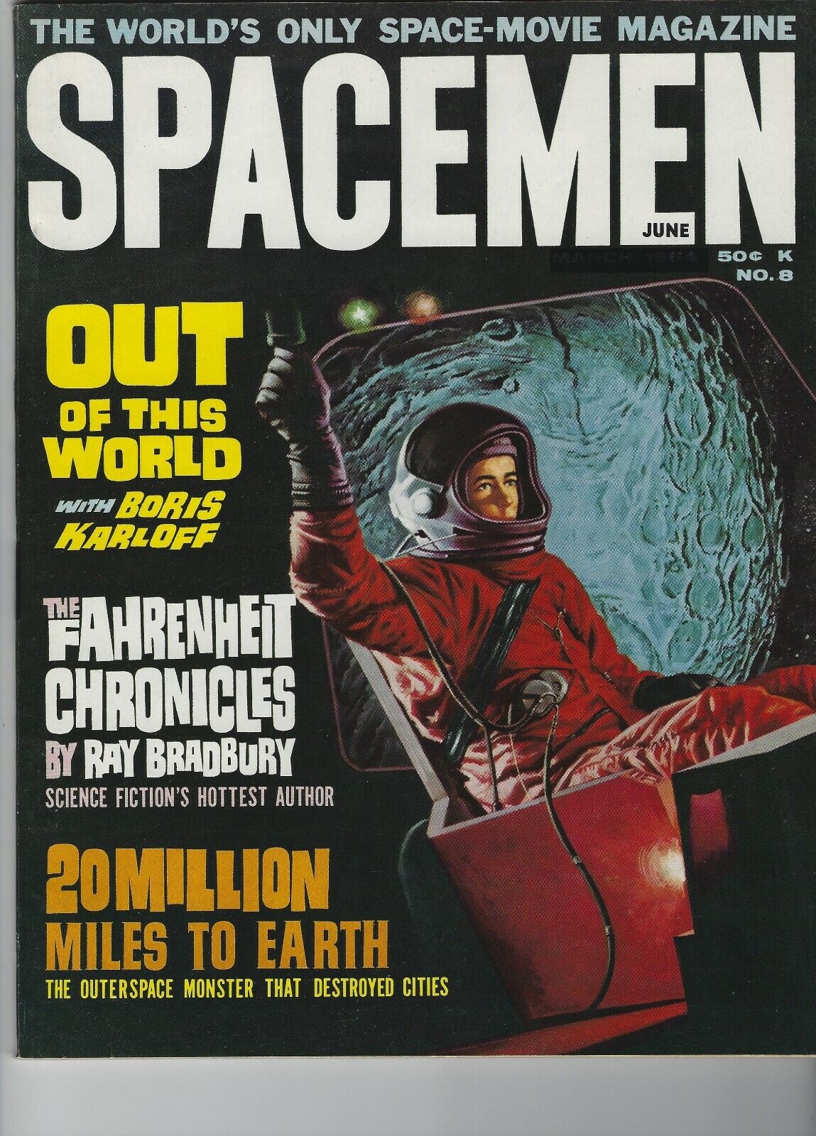 SPACEMEN #8 JUNE 1964 WARREN 9.8NM/MT CONDITION WORLDS ONLY SPACE-MOVIE MAGAZINE