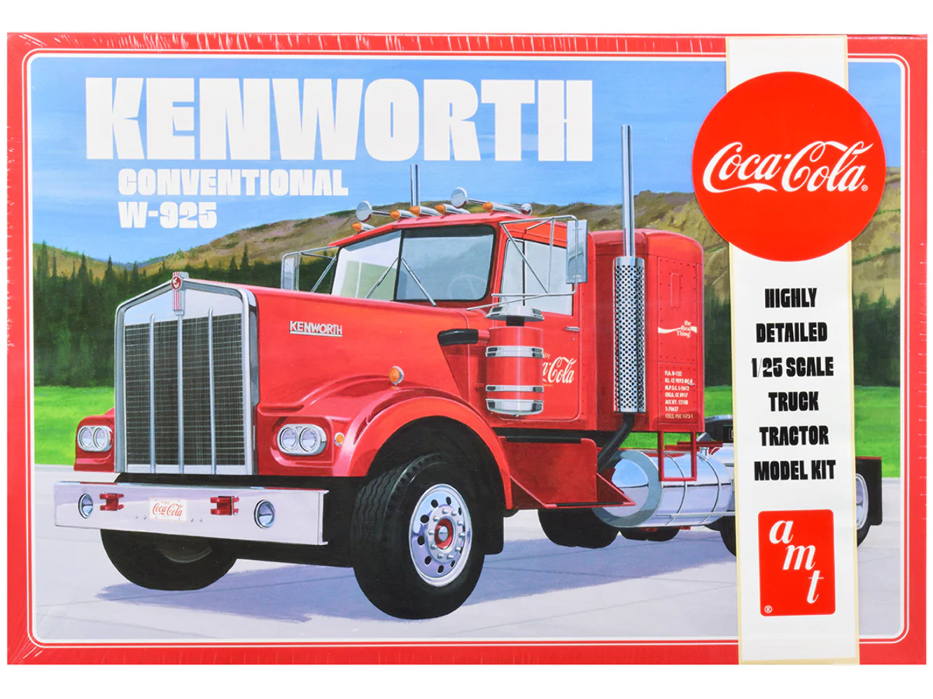 Skill Model Kit Kenworth Conventional -925 Tractor Truck Coca-Cola 1/25 Scale