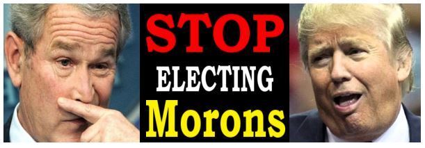 Stop Electing Morons - ANTI Trump POLITICAL BUMPER FUNNY STICKER