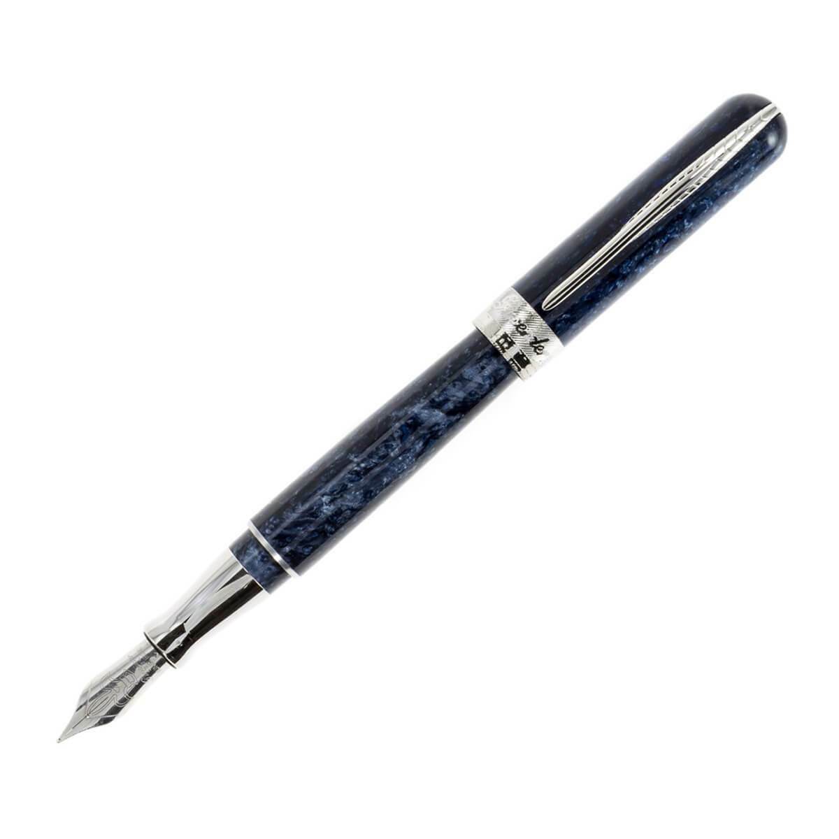 Pineider Avatar Fountain Pen Pacific Blue, Fine Steel Nib PP1401340ZA2FPBLUF