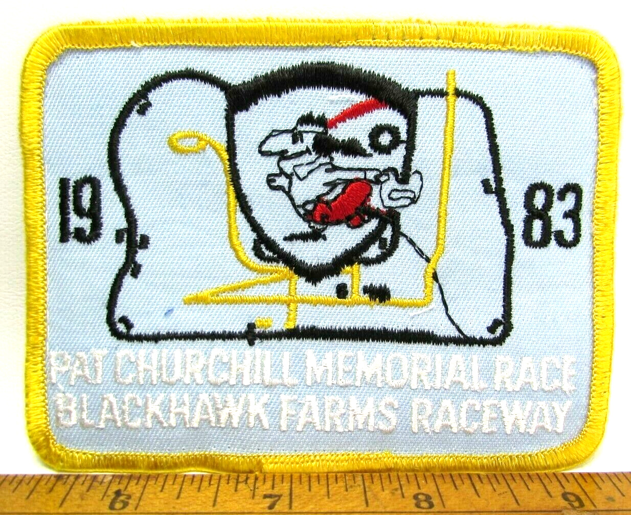 Vtg Churchill Memorial Race Blackhawk Farms Raceway 1983 Patch SCCA So Beloit IL