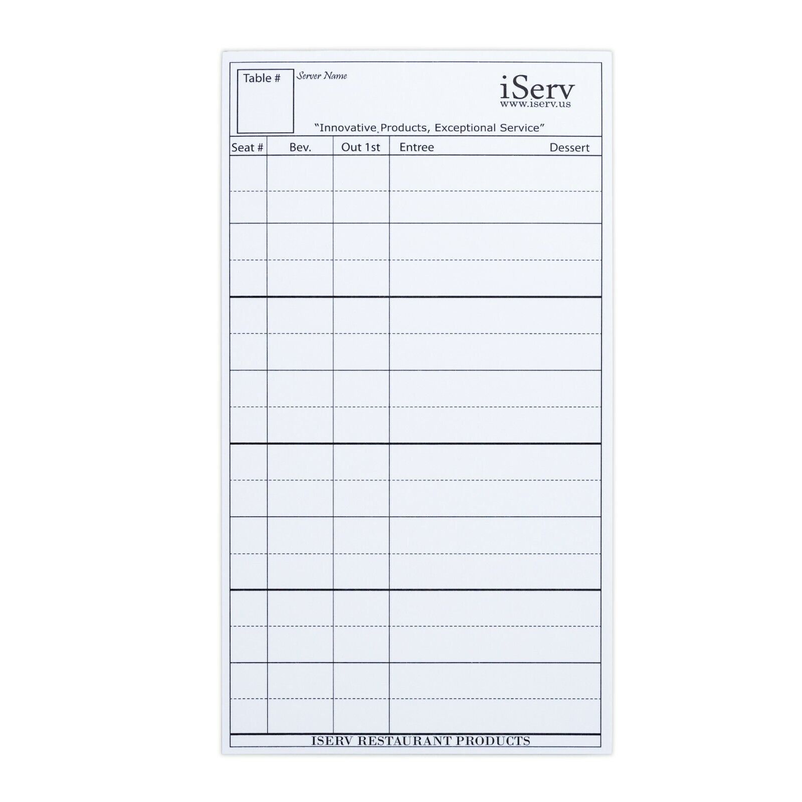 Server Order pads| Pack of 10 pads| Designed by servers for servers| WaitStaff