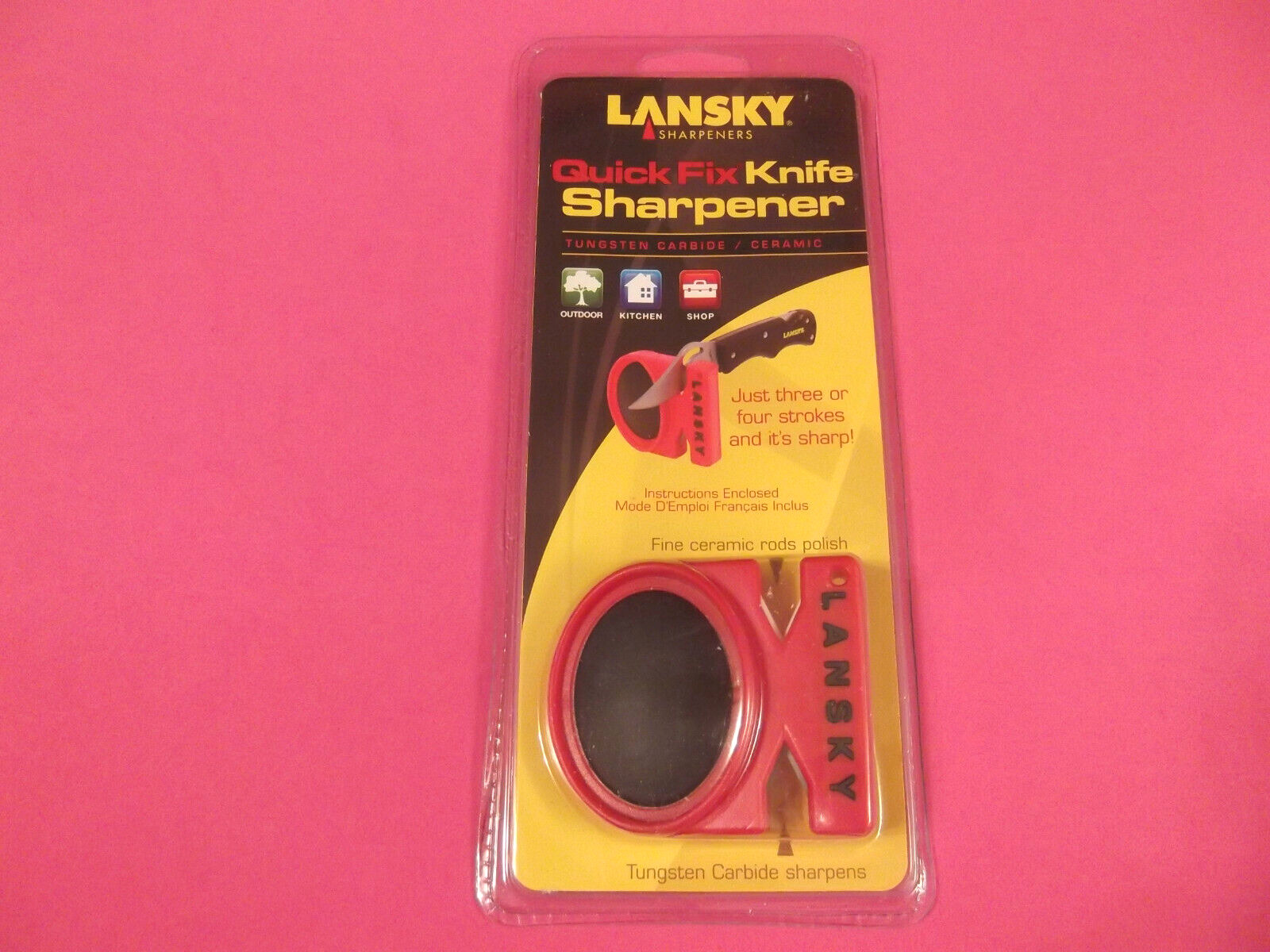 LANSKY LCSTC Quick Fix TUNGSTEN CARBIDE & CERAMIC Knife Sharpener LS09880 NEW