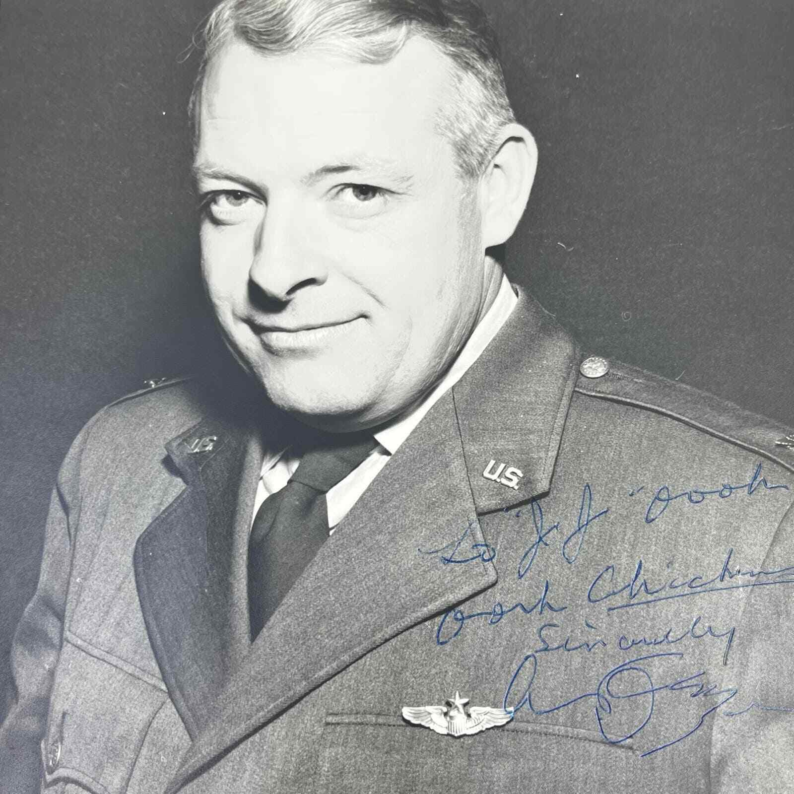 1950s Signed Photo Flight Test Pilot USAF Officer Pilots Aviation 8x10” AB2