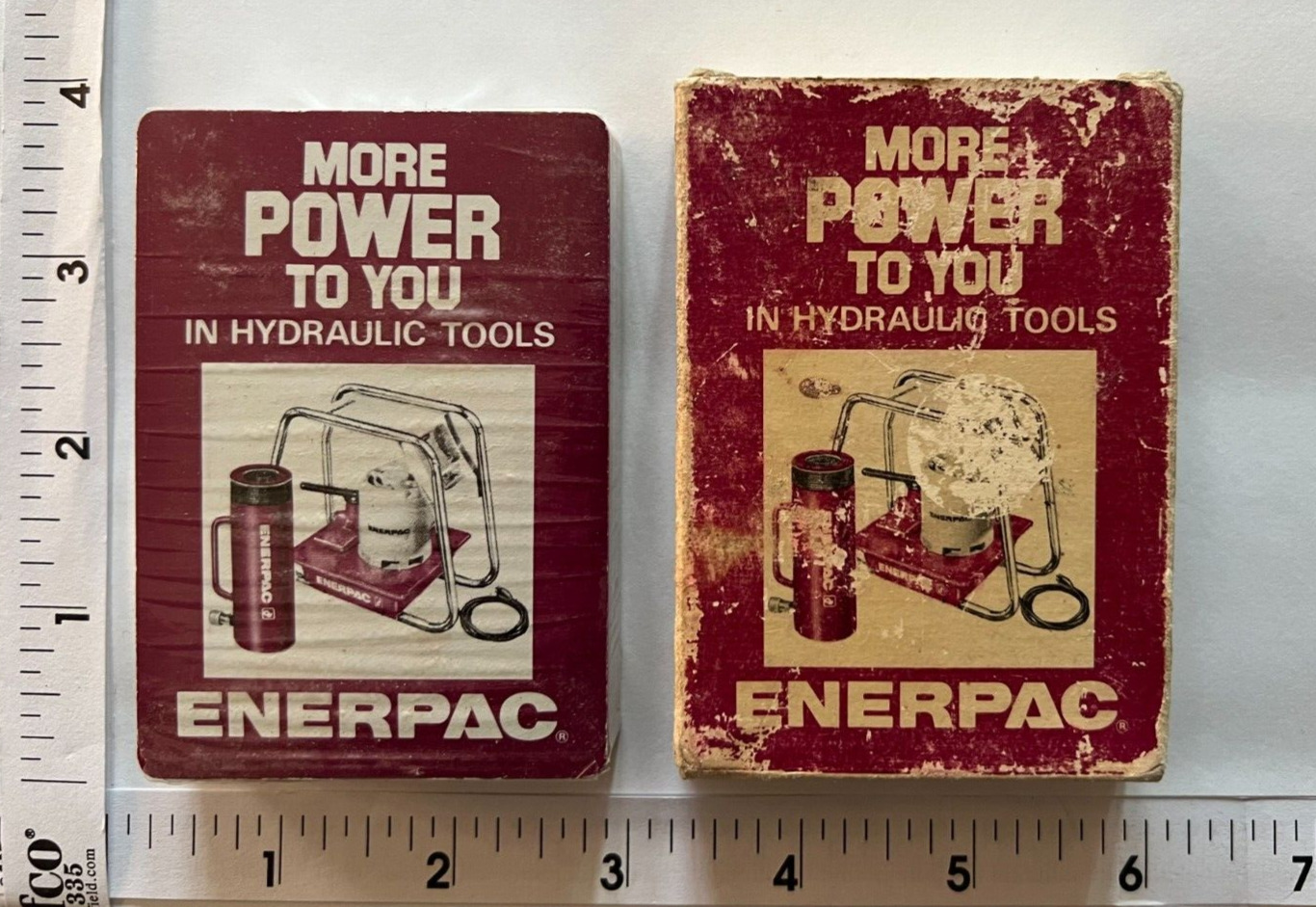 Vintage Enerpac Hydraulic Tools Sealed Playing Cards with Sleeve Case