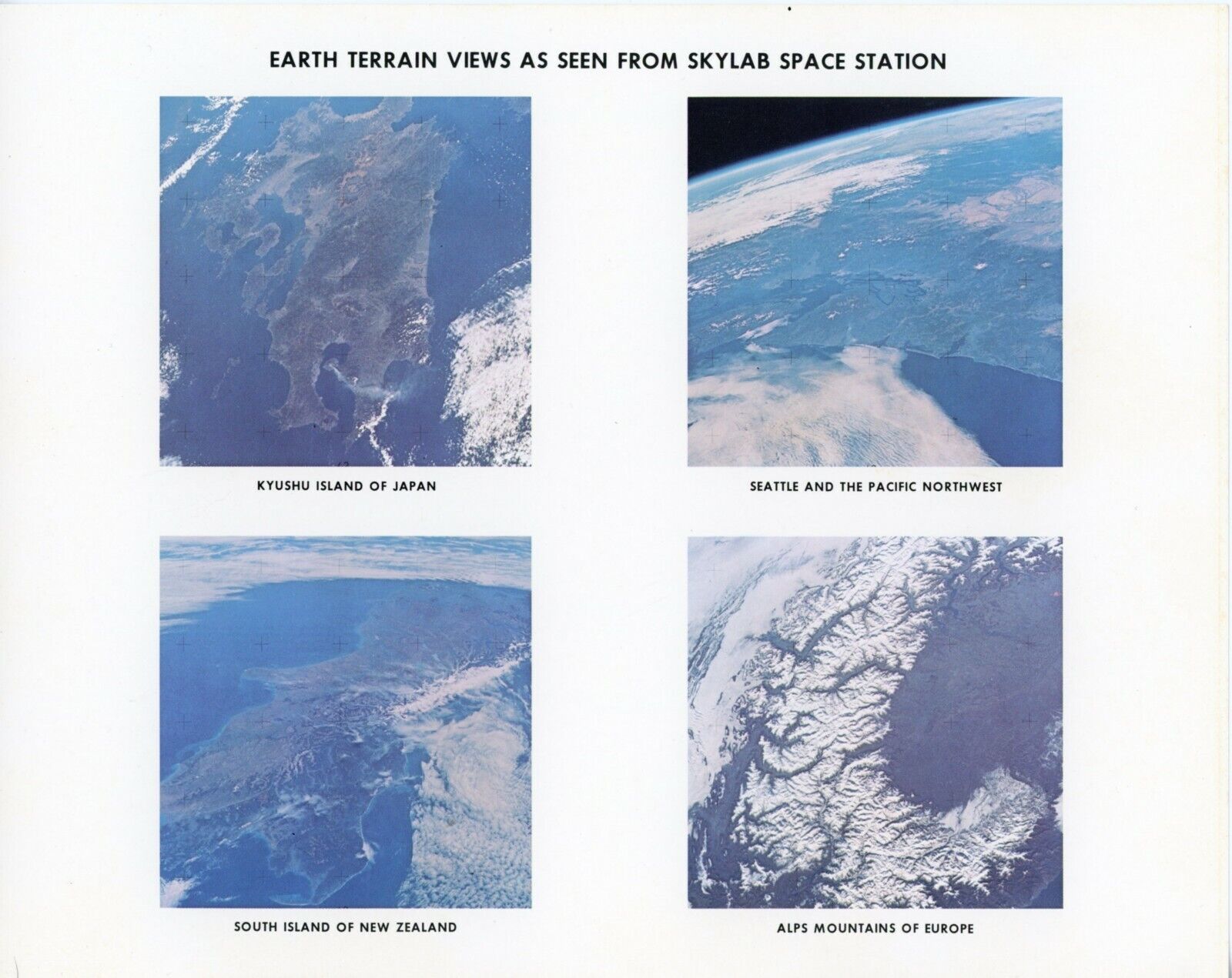 Vintage 1974 NASA Earth Terrain Views As Seen From Skylab Space Station Photo A