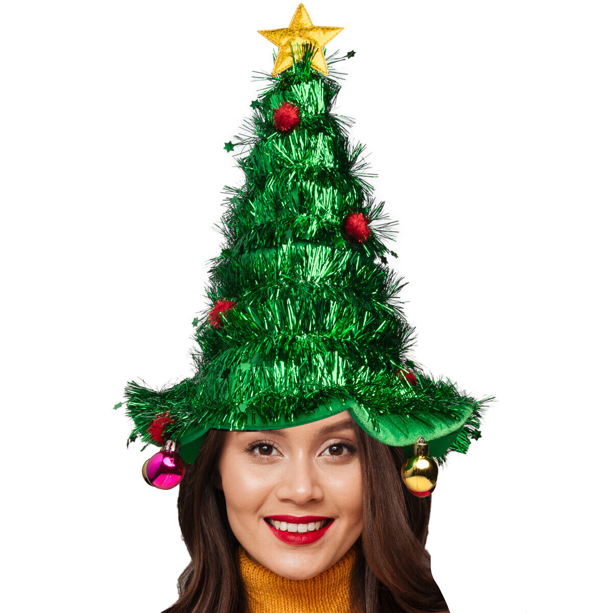 Christmas Tree Hat Holiday Costume Ugly Sweater Party Supplies Men Women Kids