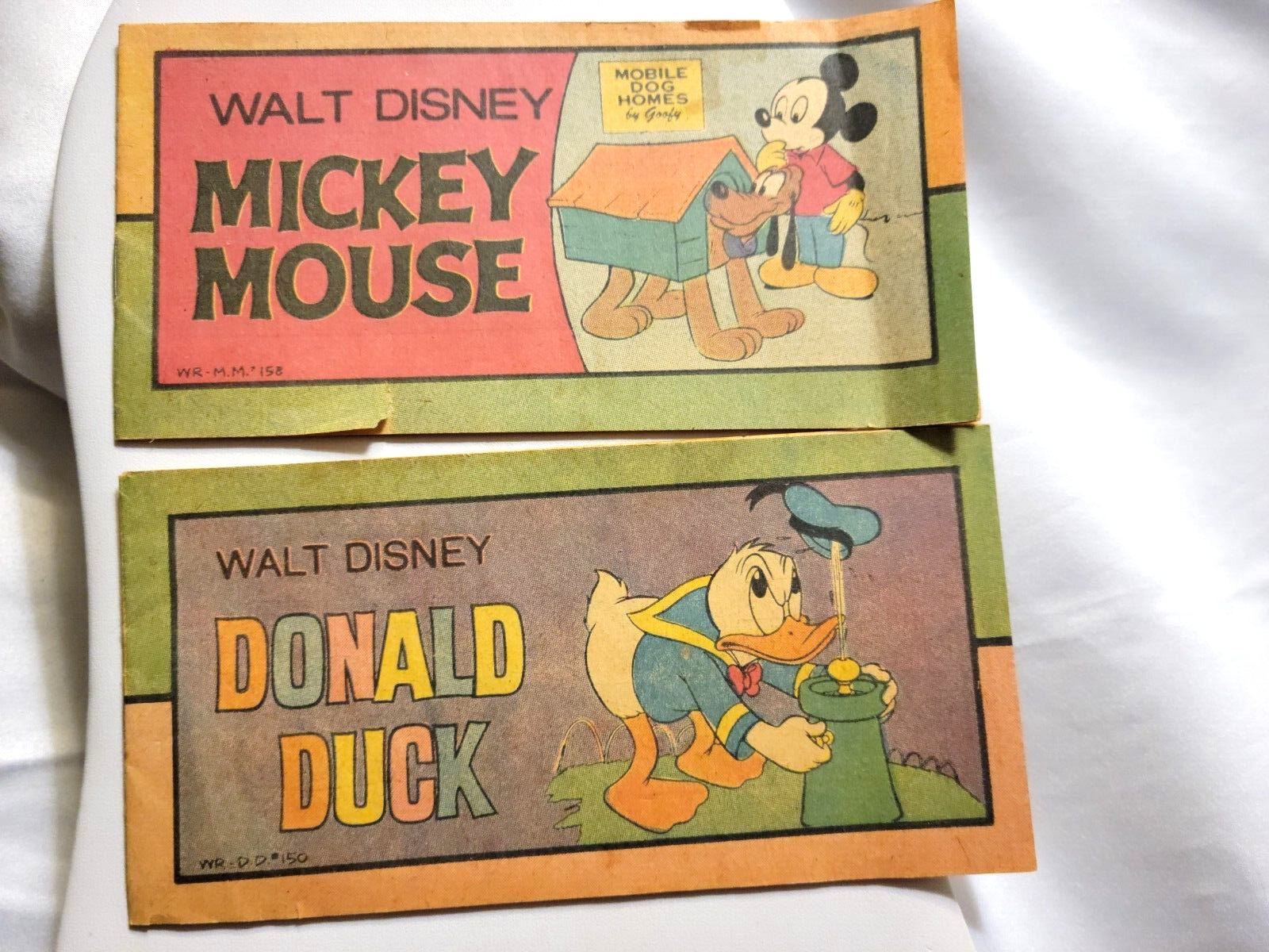 Vintage Walt Disney Mini Comic Books Mickey Mouse and Donald Duck