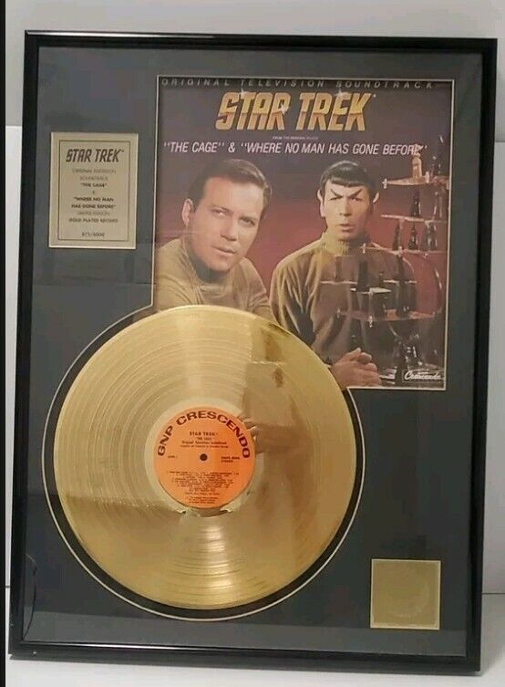 Star Trek Original Television Soundtrack Gold Plated Record 24.5x18.5