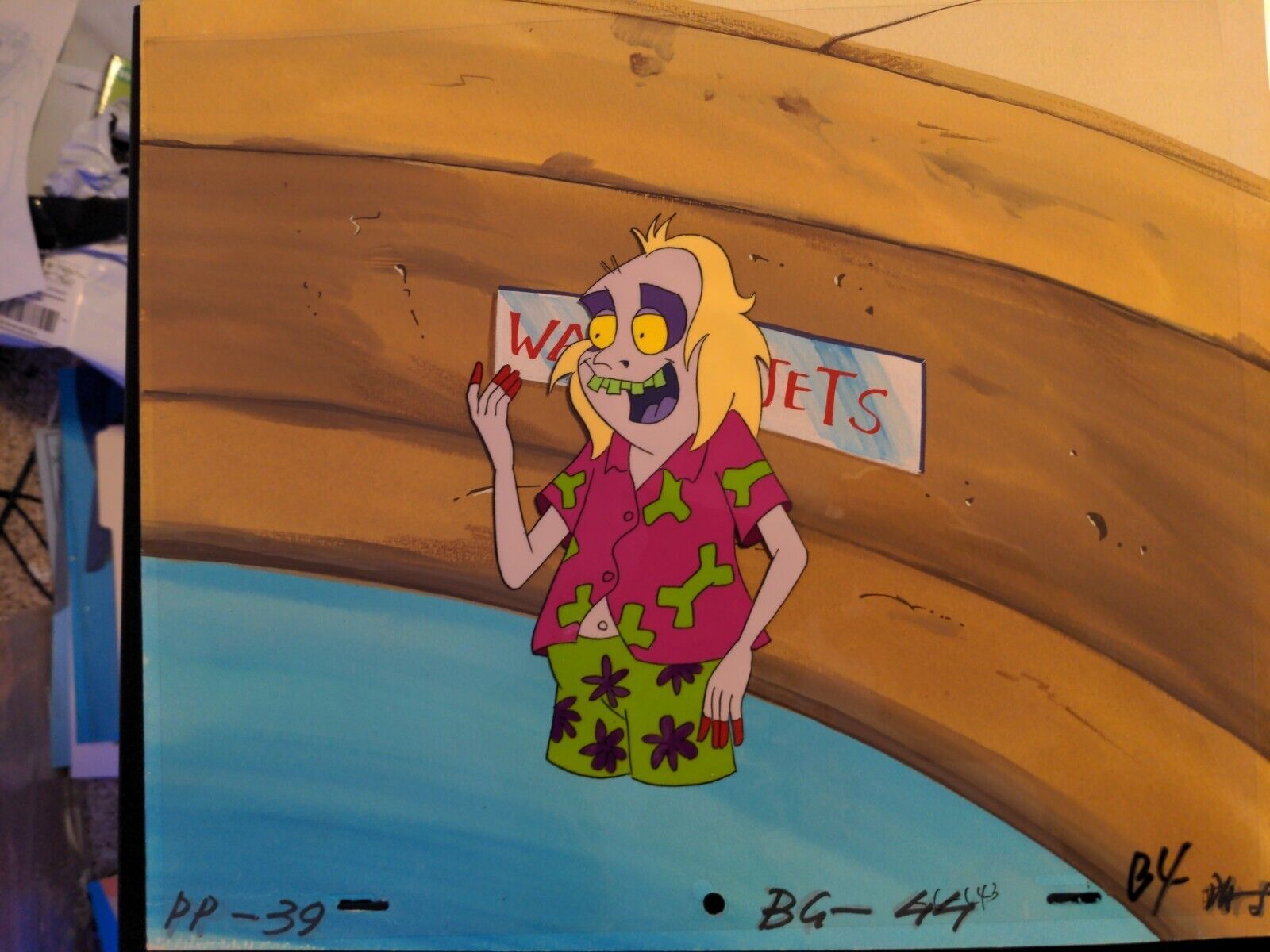 Beetlejuice Animation Cels cartoons production art Background 1989 VINTAGE I1