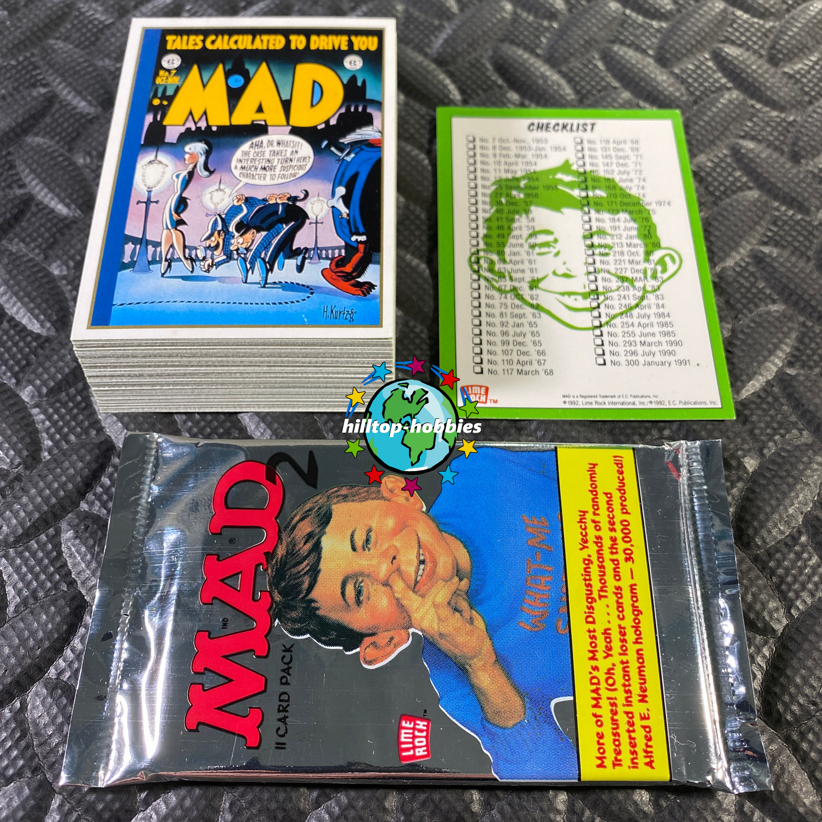 MAD MAGAZINE COVER ART 2ND SERIES 2 COMPLETE TRADING CARDS SET/55 +WRAPPER 1992