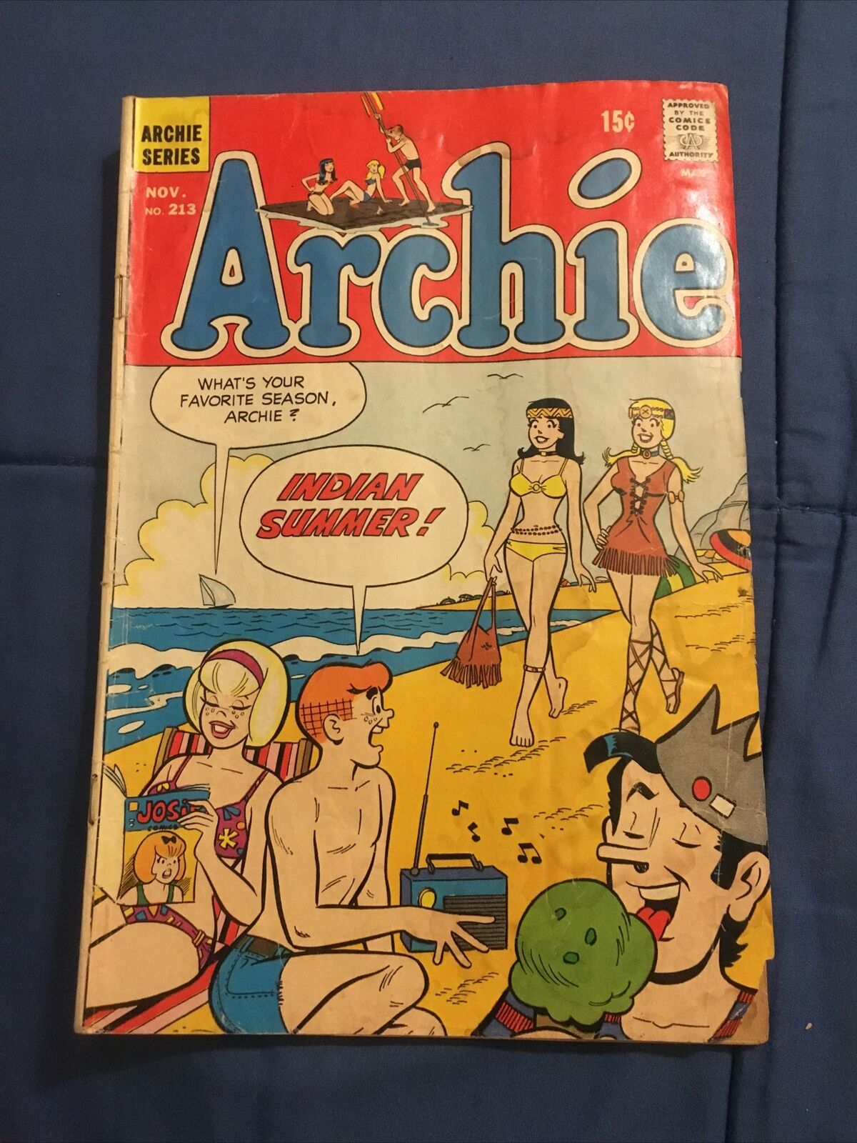 Archie #213 Sabrina Betty & Veronica Bikini Cover Archie Comics 1971