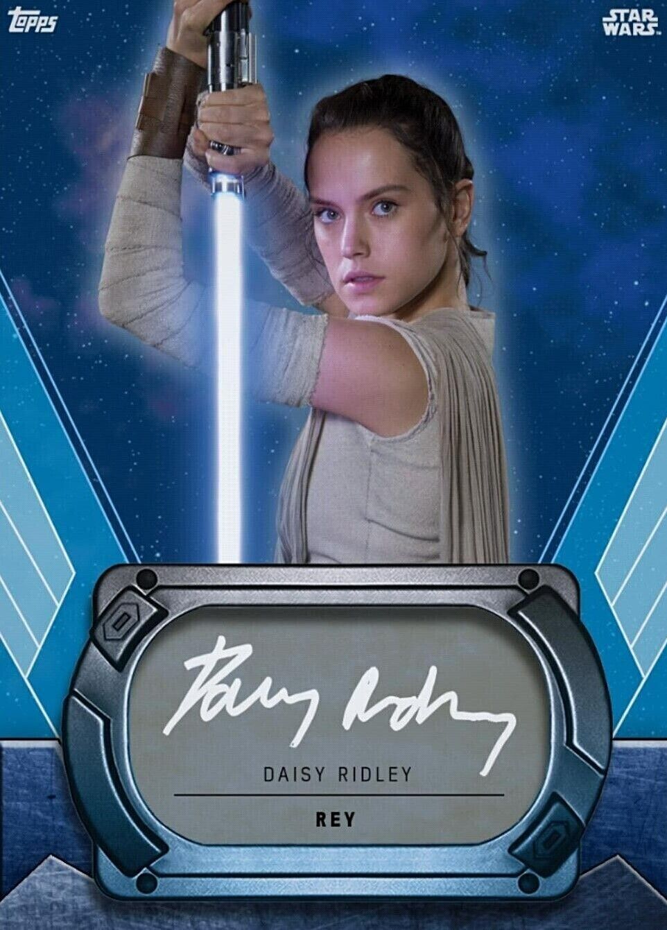 Topps Star Wars Rare DAISY RIDLEY Authentic Autograph as REY SIG Digital Card