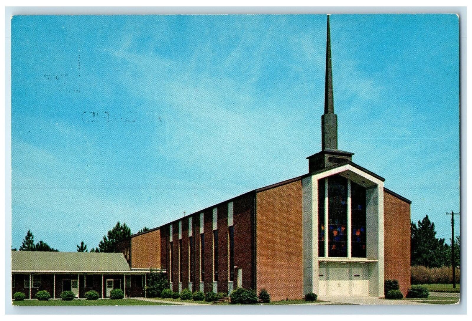 c1960's First Methodist Church Exterior Roadside View Tifton Georgia GA Postcard