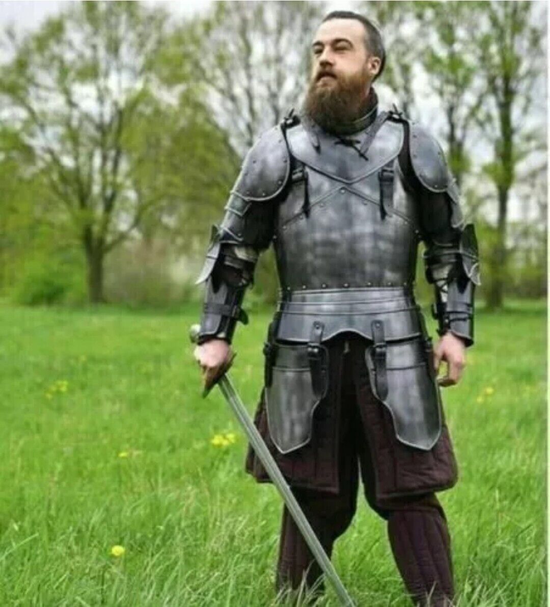 Medieval Body Armor 18G Steel LARP SCA Battle Armor Suit For Role & Cosplay