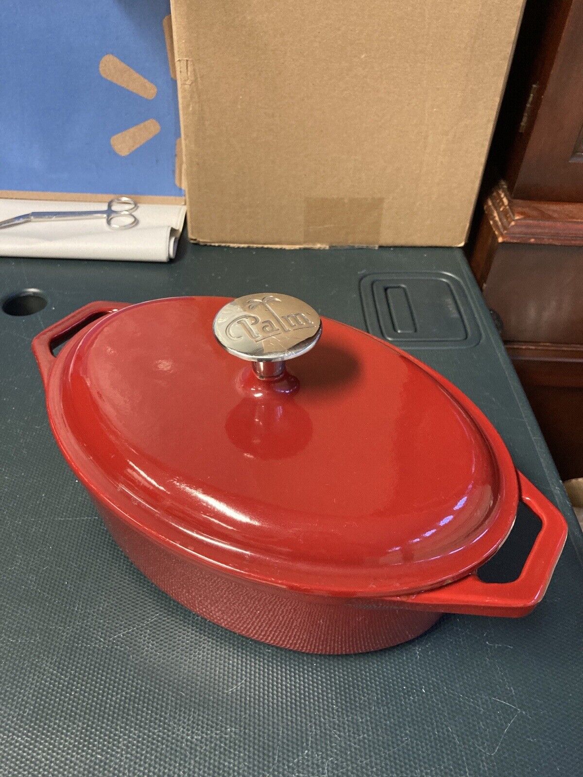 vintage palm cooking pot