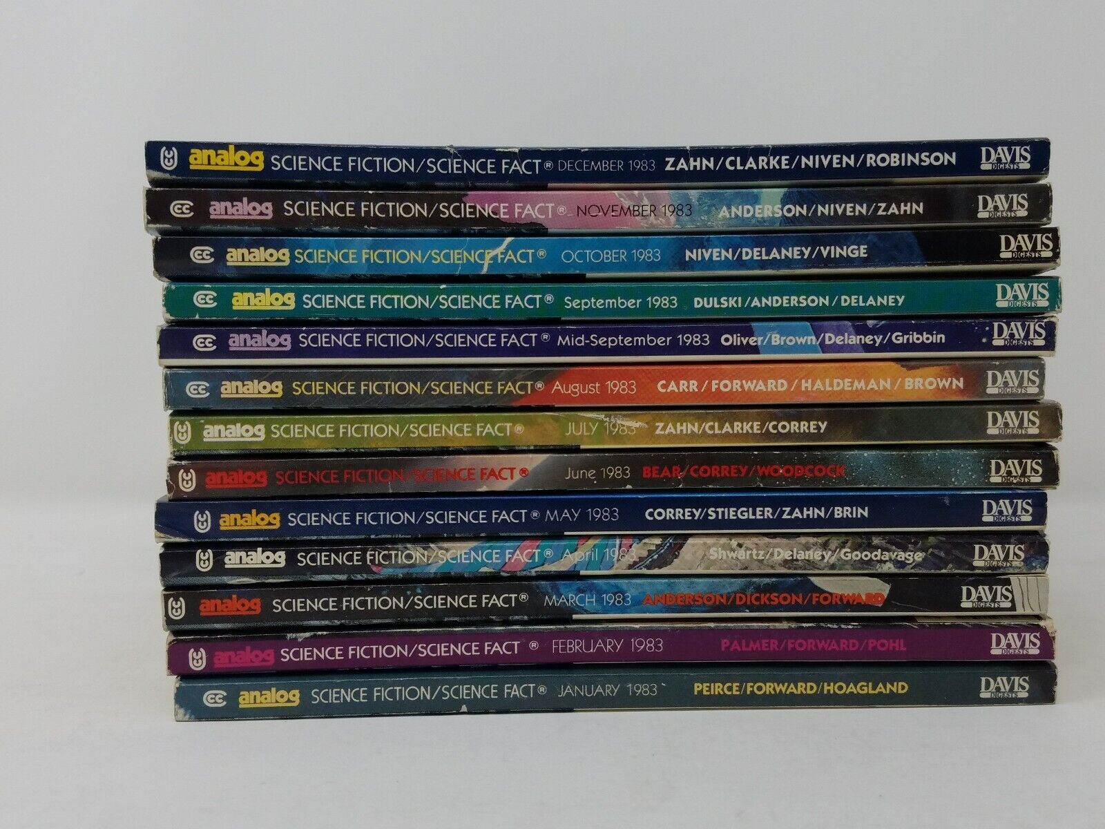 Analog Science Fiction | 1983, Complete Year Set | Lot of 13 | VINTAGE SF PULP 