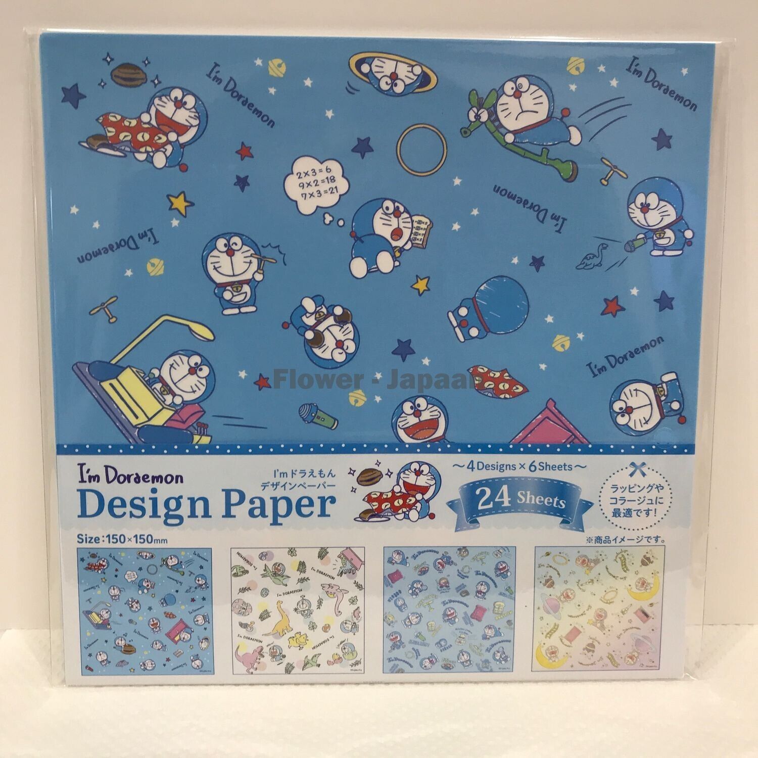Sanrio Doraemon Design Paper 4 Designs x 6 Sheets 24 Sheets Anime Origami