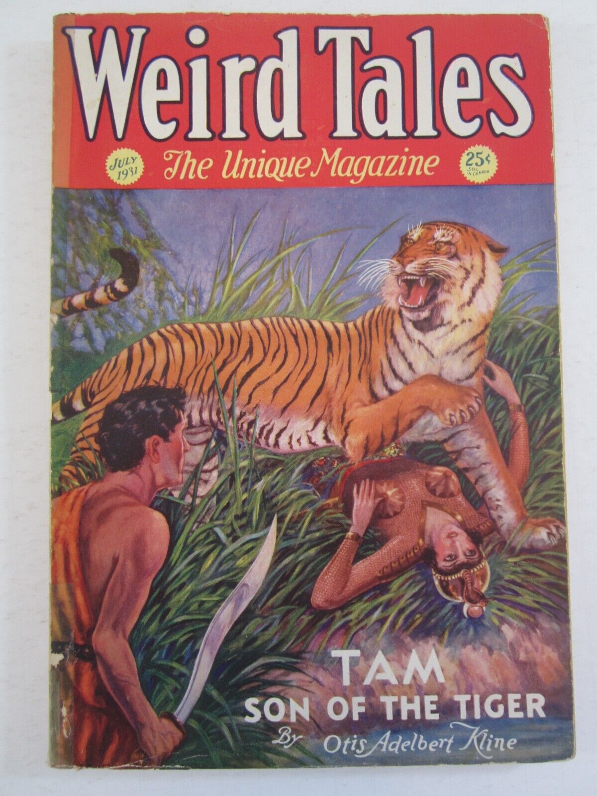 WEIRD TALES Aug Sept. 1936 VG- Brundage Cover Howard Conan, Red Nails Pt. 2