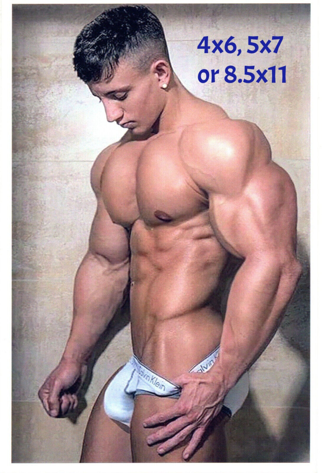 Handsome Muscular Male Bodybuilder Gay Interest Photo Photograph Reprint #17