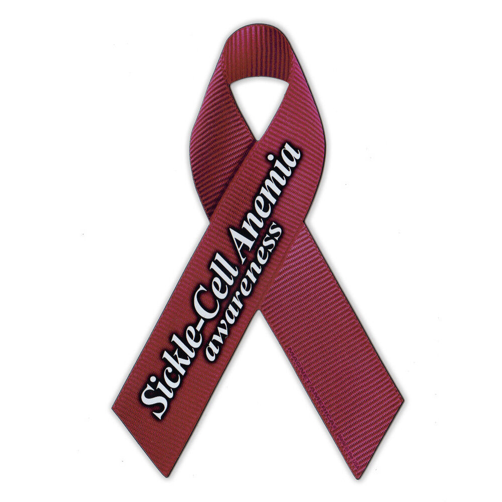 Magnetic Bumper Sticker - Sickle Cell Anemia Support Ribbon - Awareness Magnet