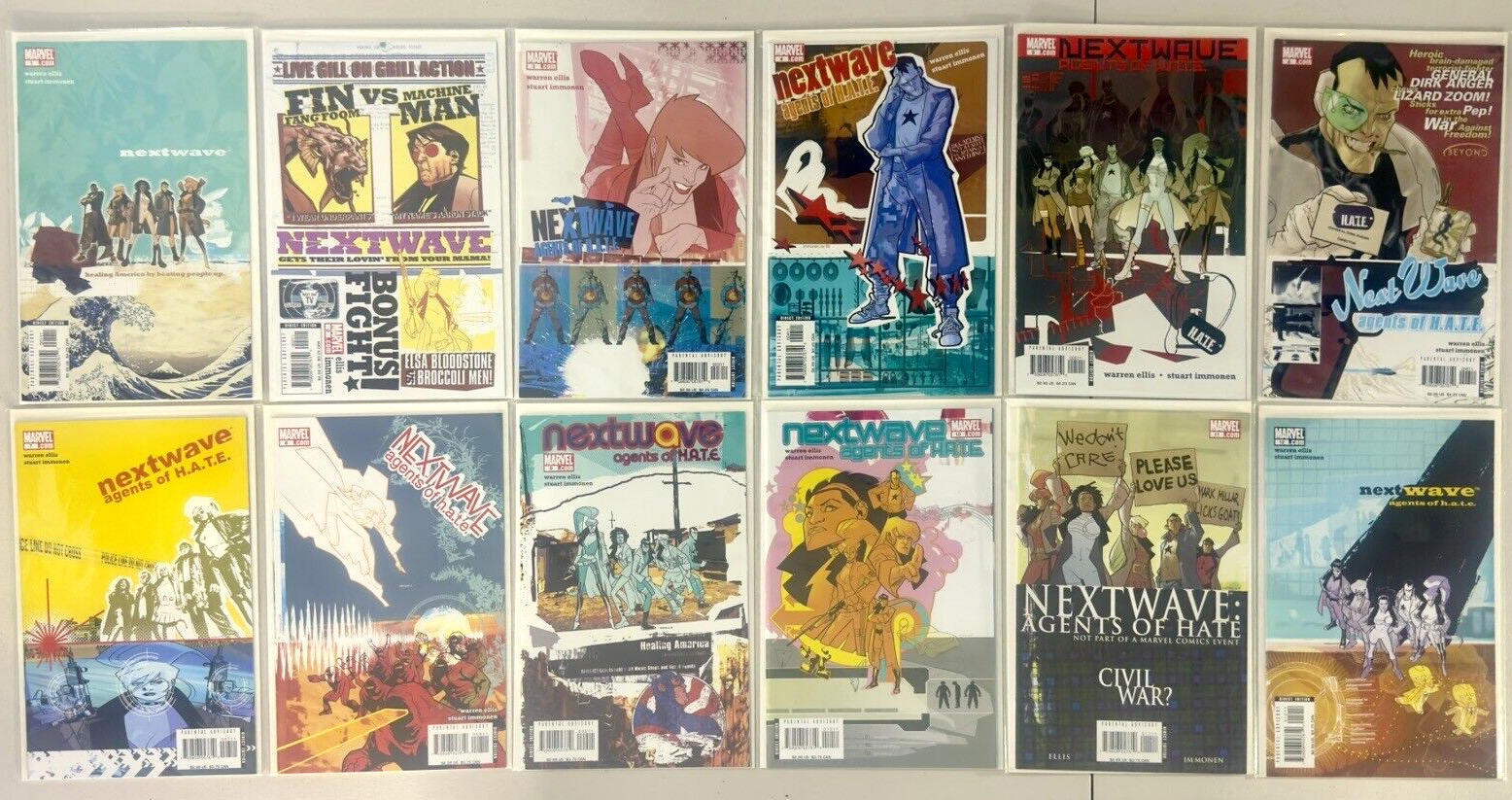 Nextwave Agents of HATE 1-12 FULL COMPLETE RUN Marvel 2006 HIGH GRADE NM
