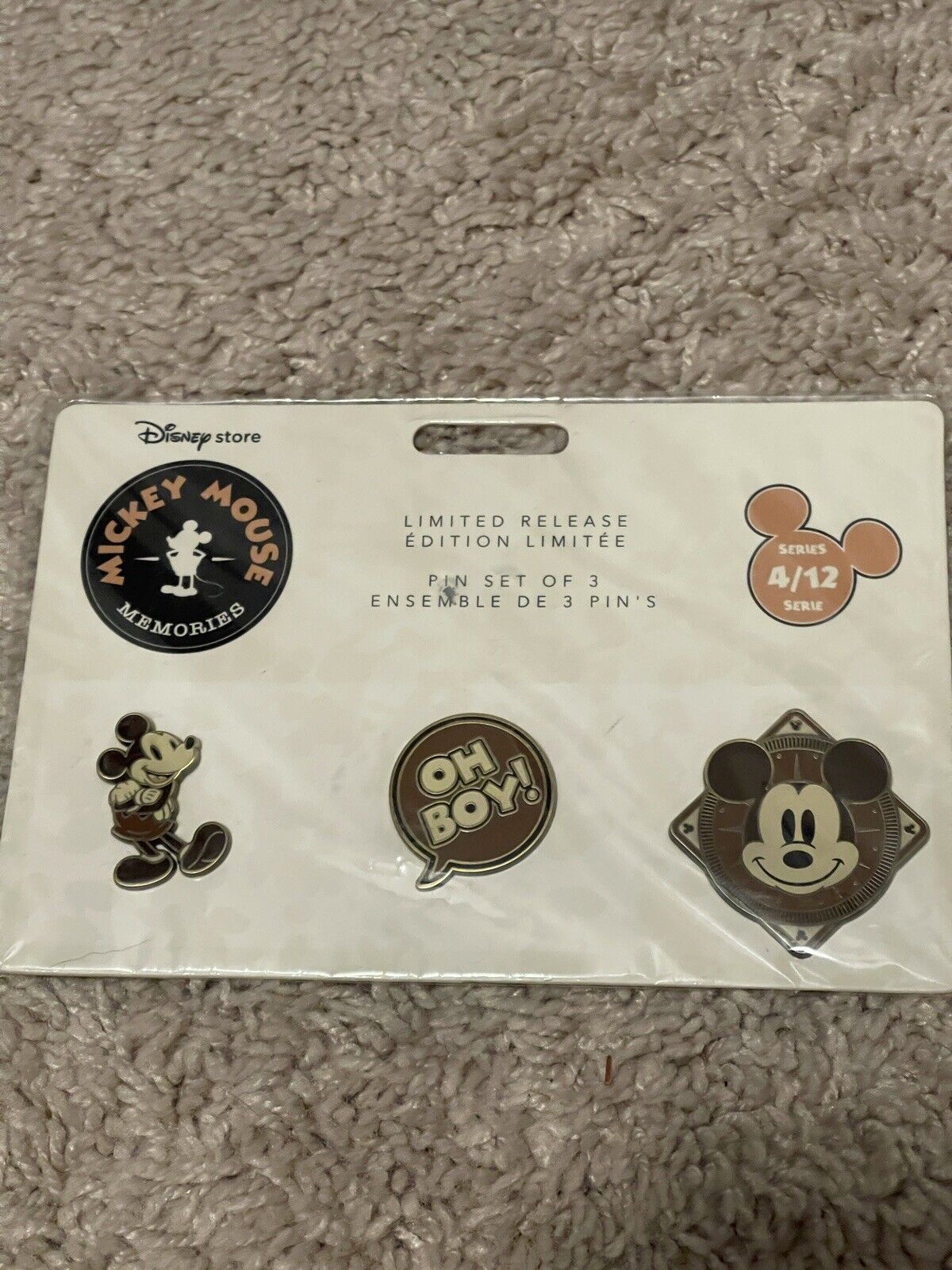 Disney Store Mickey Mouse Memories Pin Set April Limited Edition Brand New