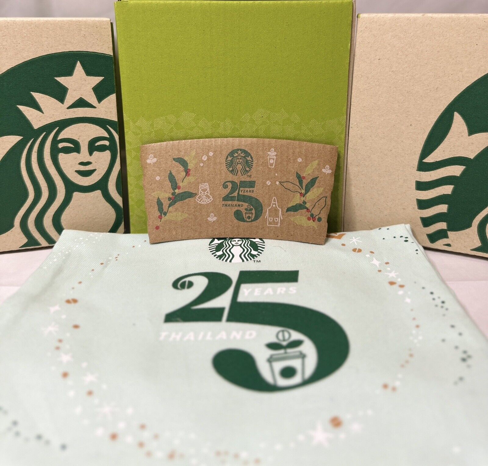 Starbucks Brown Thailand Exclusive Special 25th Anniversary Cup Sleeve 2023