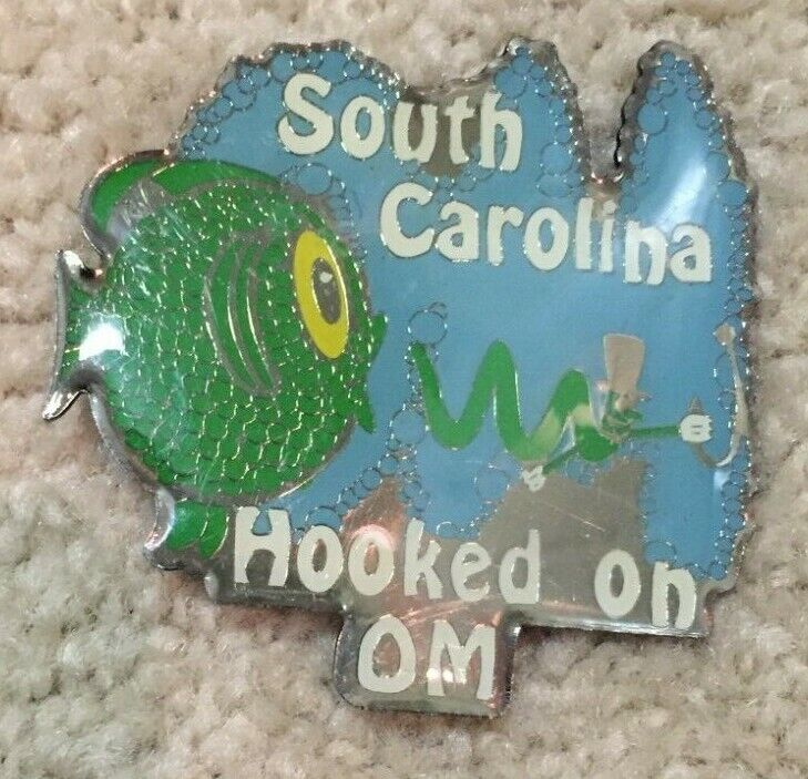 South Carolina Odyssey of the Mind fish worm hook pin