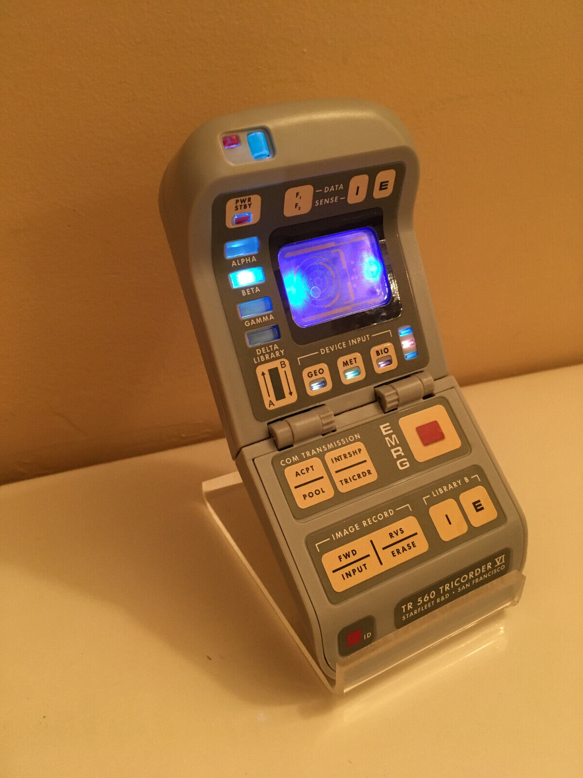 Star Trek Next Generation Tricorder with Acrylic display stand