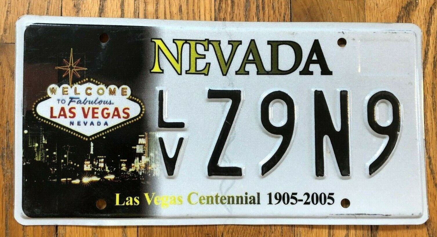 Embossed Las Vegas Nevada Centennial License Plate