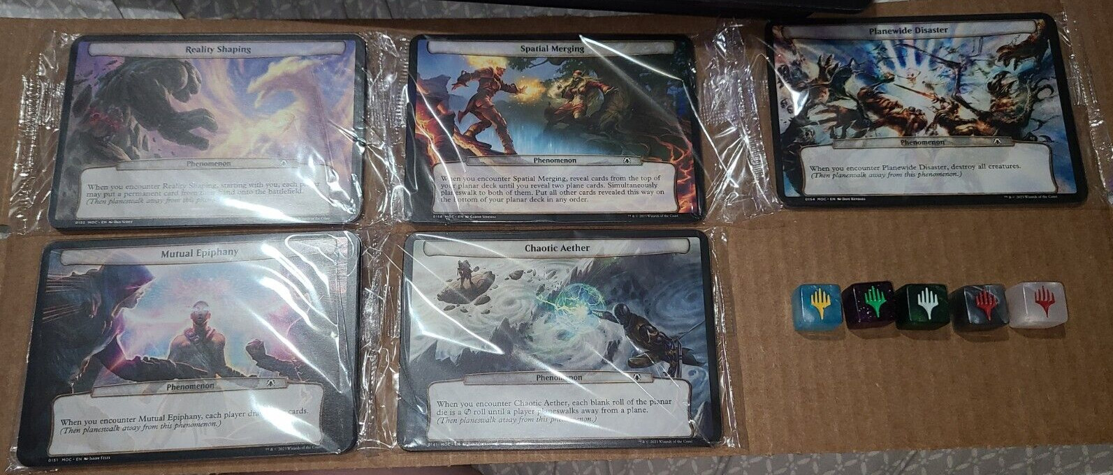 MTG March of the Machine Planechase 50 Planes Complete Set Sealed +5 Planar Dice