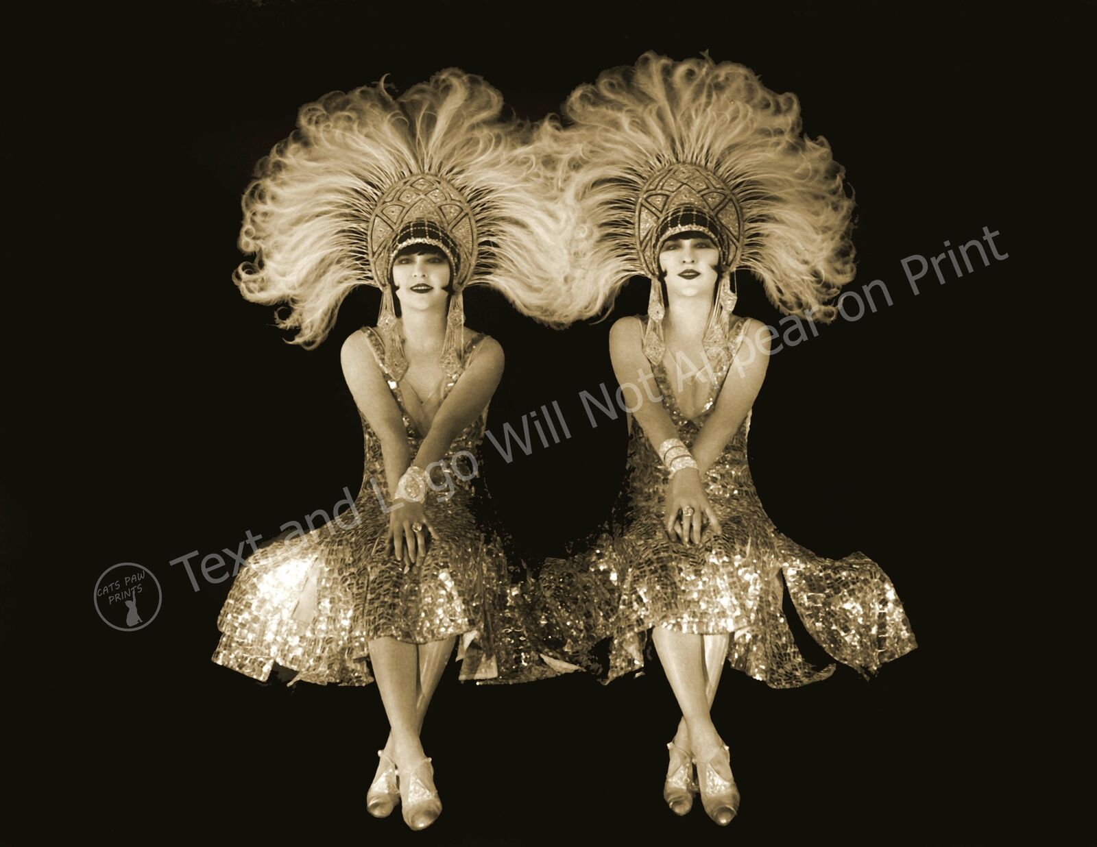 1920's The Dolly Sisters Old Photo 8.5