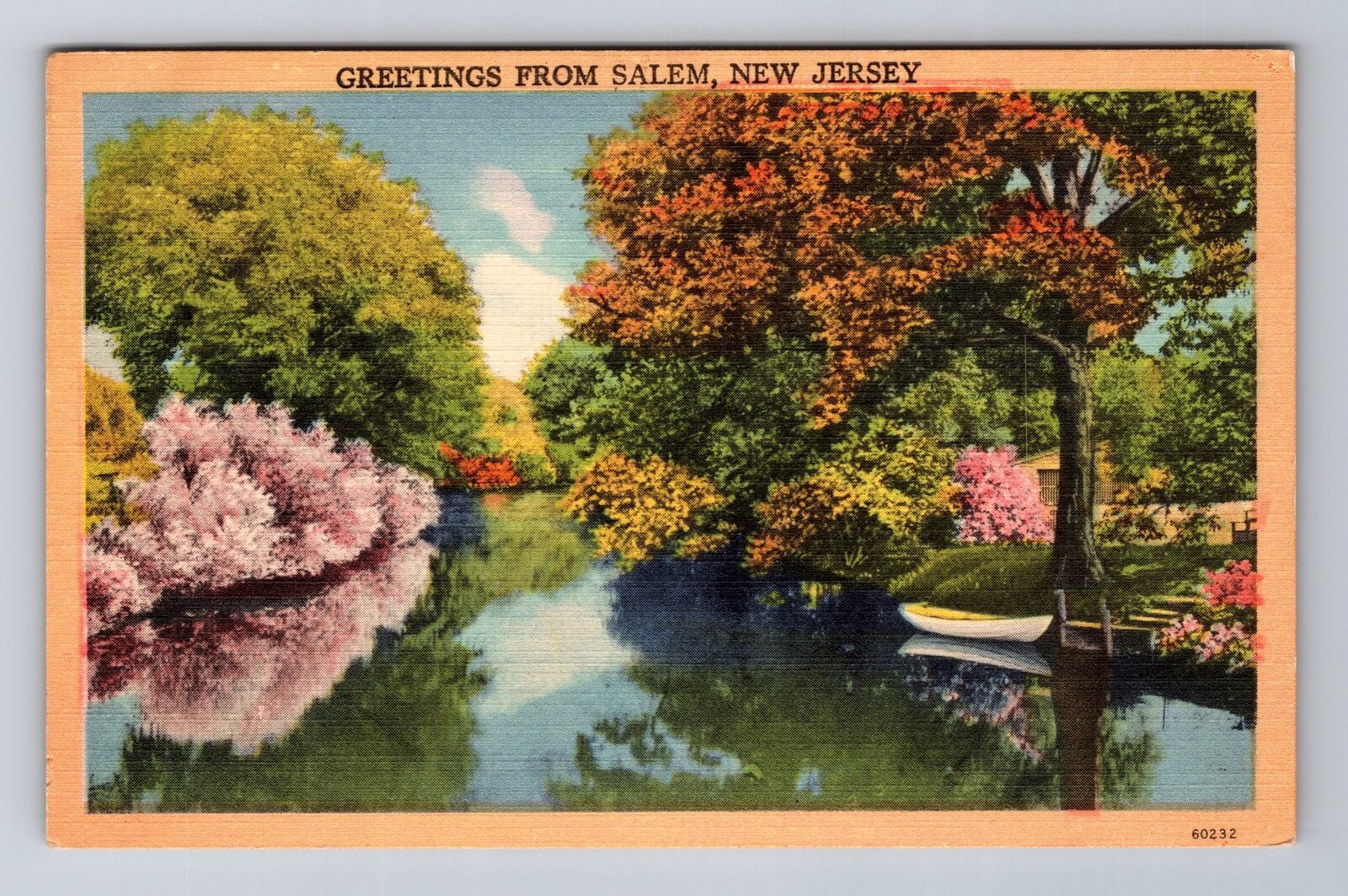 Salem NJ-New Jersey, General Greetings, Antique Vintage Souvenir Postcard
