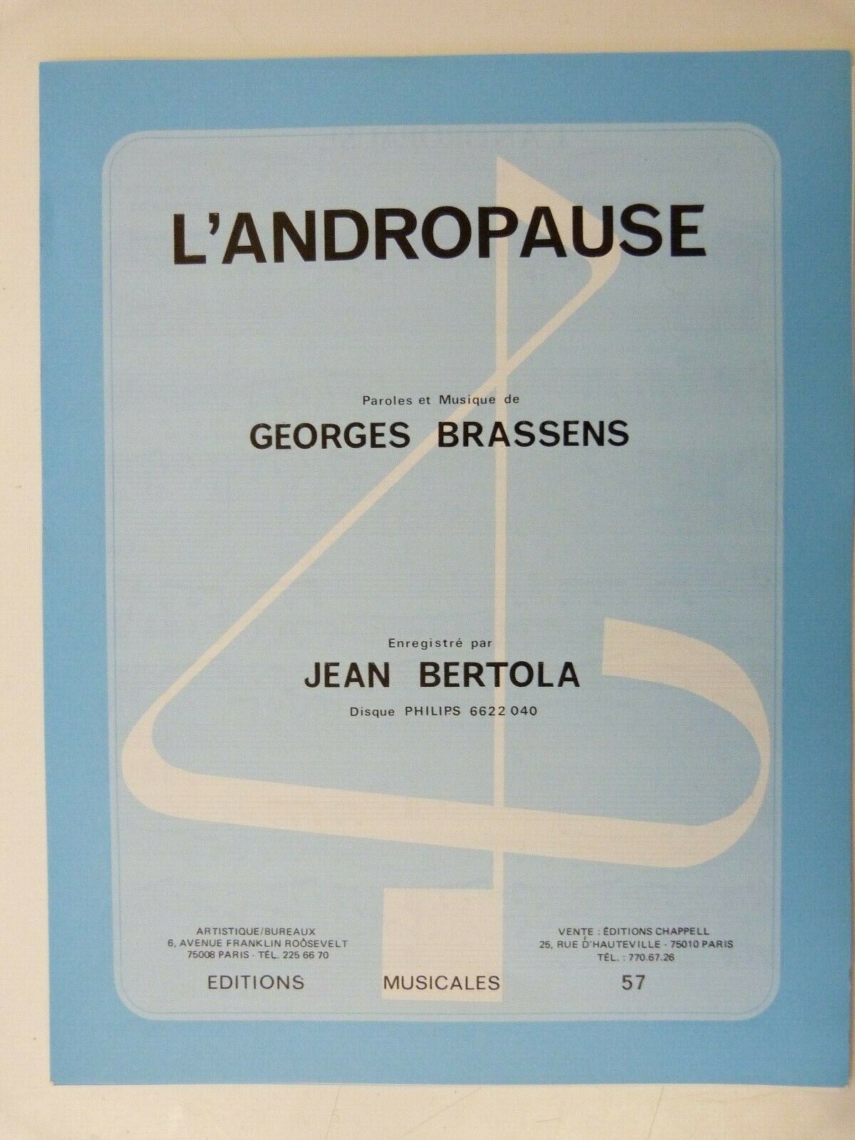 E1 18 original partition georges brassens l andropause