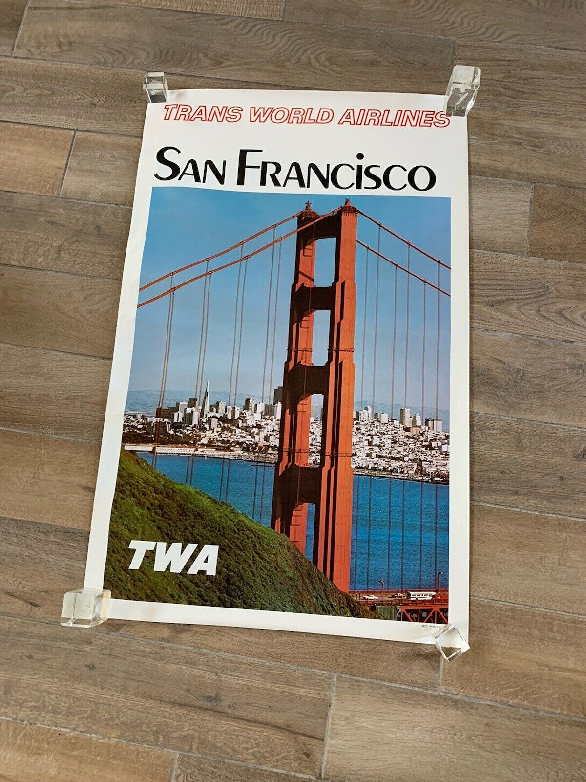 Rare TWA (TransWorld Airlines) 1970’s 25x40 Travel Poster-San Francisco